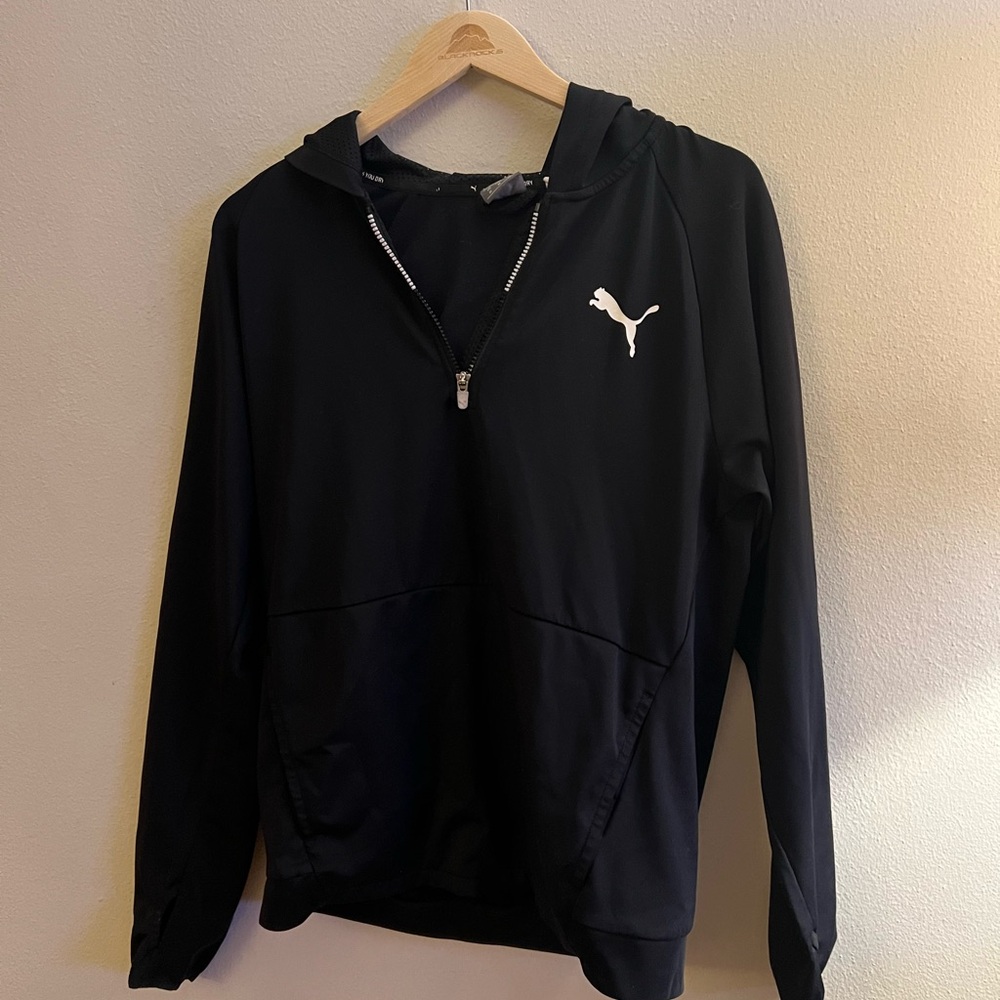 Puma Black Jacket with Silver Accents